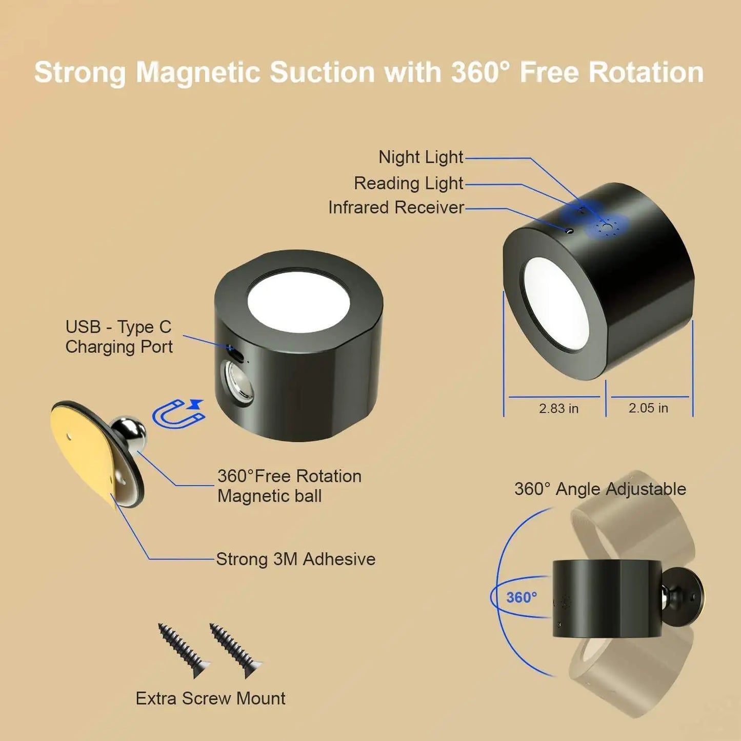 Wall Mounted Magnetic Lamp