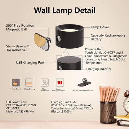 Wall Mounted Magnetic Lamp
